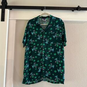 Disney Stitch St.Patricks Day Button Down Shirt